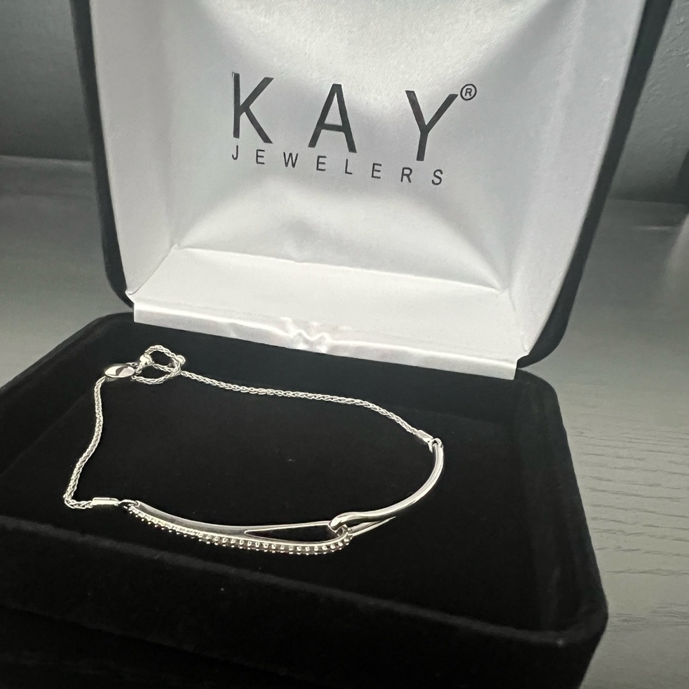 Kay Jewelers Silver Diamond Bracelet